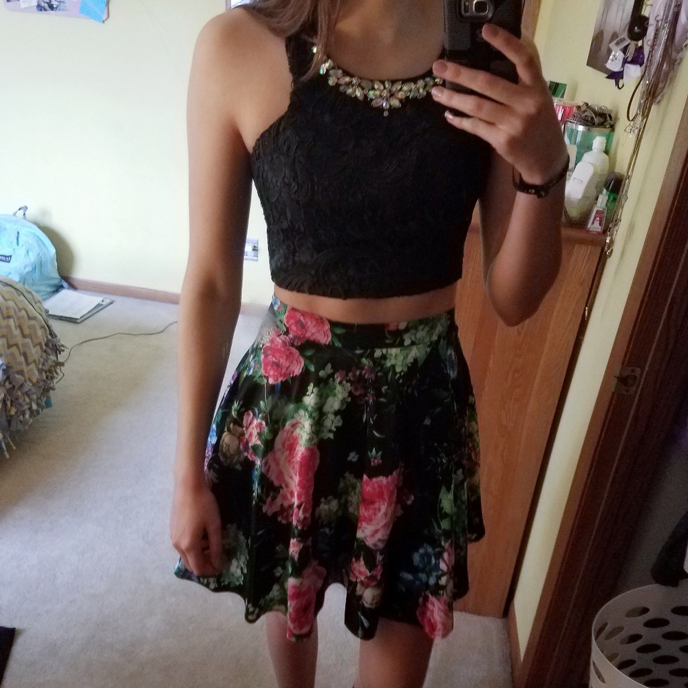 2 piece homecoming dress